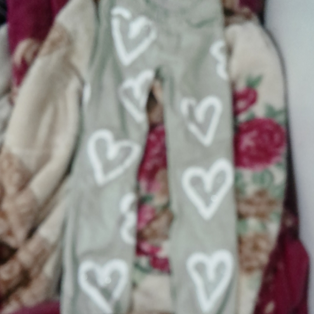 L&B Kids Jeans with White Heart Pattern Cute Pants